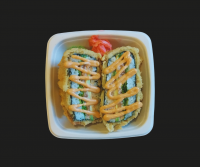 Sushi burger z tatarem z łososia